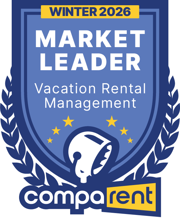 Comparent Winter 2026 Market Leader award badge for vacation rental management