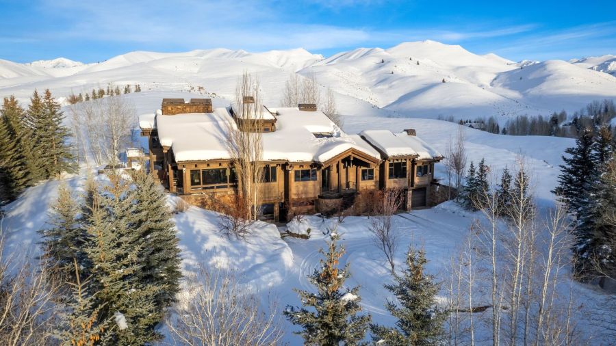 view of our snowy Sun Valley, Idaho cabin rental view of our snowy Sun Valley, Idaho cabin rental