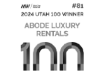 Inc. 5000 2024 Utah 100 Winner badge for Abode Luxury Rentals