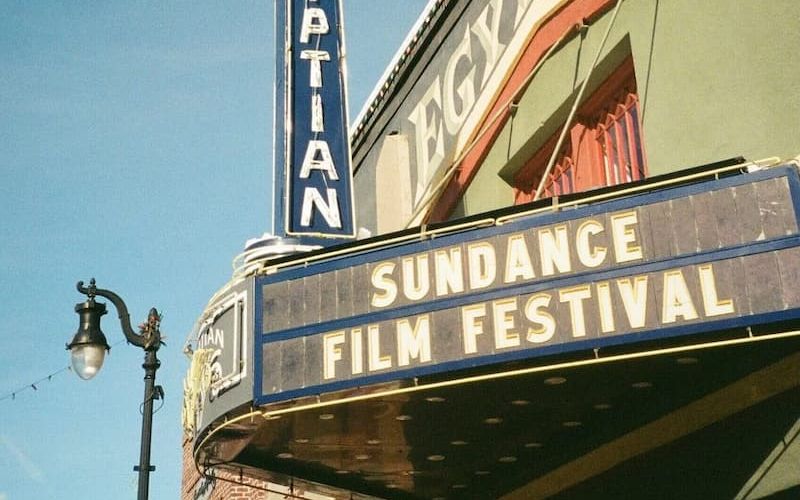 Egyptian Theatre marquee in Park City advertising the Sundance Film Festival